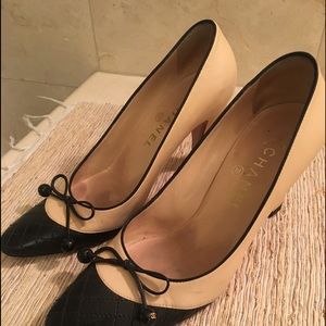 CHANEL designer shoes 3 inch heel